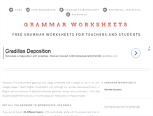 Tablet Screenshot of grammar-worksheets.com